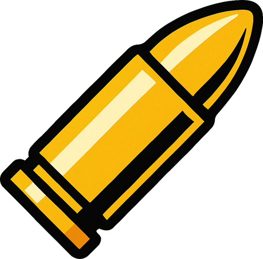 Bullet.
In-Game asset.  2d.  High contrast.  No shadows