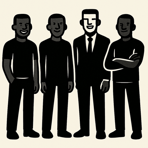 siyah adamlar.
In-Game asset.  2d.  High contrast.  No shadows