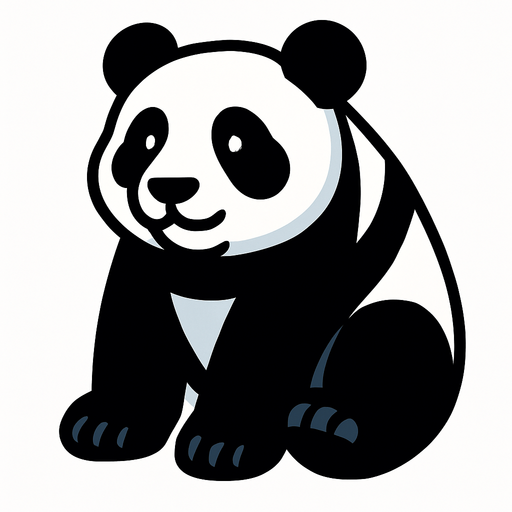 Panda.
In-Game asset.  2d.  High contrast.  No shadows