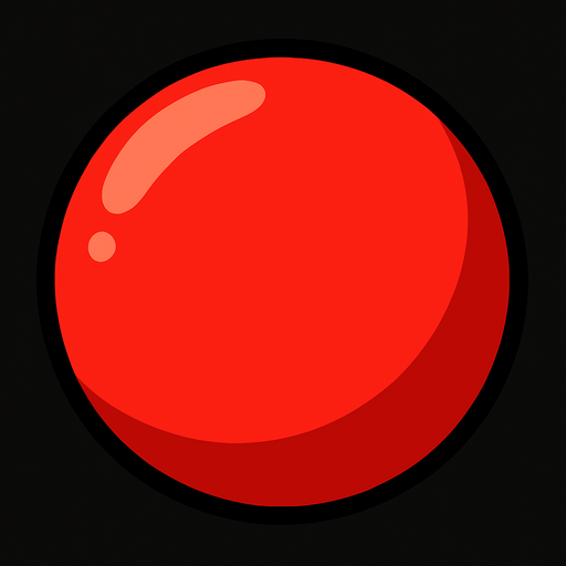 Kırmızı bir top.
In-Game asset.  2d.  High contrast.  No shadows