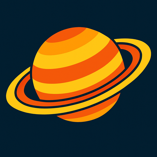 satürn.
In-Game asset.  2d.  High contrast.  No shadows