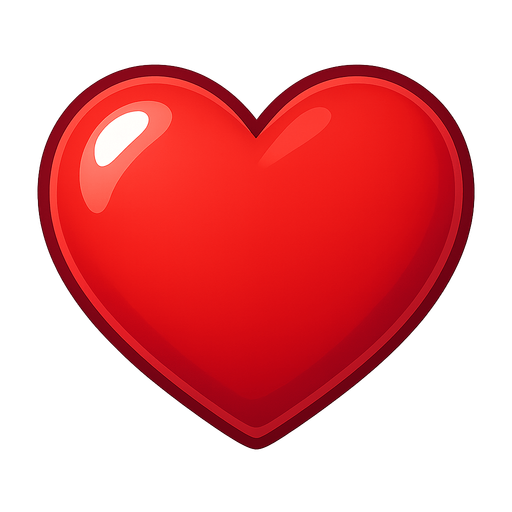 Red Heart.
In-Game asset.  3d.  High contrast.  No shadows