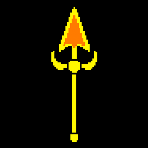 Undertale asgore spear.
In-Game asset.  2d.  High contrast.  No shadows