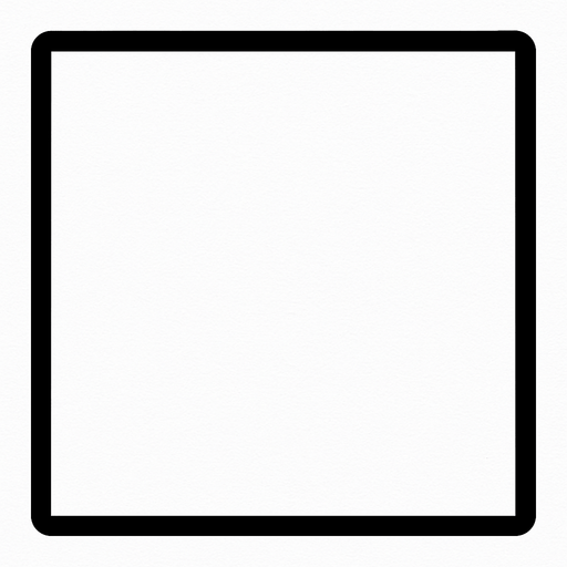 A white square with only black borders on top and bottom, full width full height.
In-Game asset.  2d.  High contrast.  No shadows