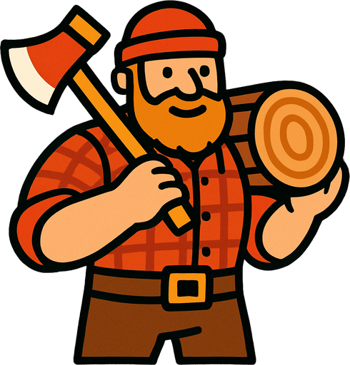 Oduncu.
In-Game asset.  2d.  High contrast.  No shadows