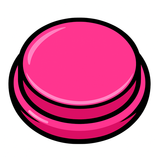 pink button.
In-Game asset.  2d.  High contrast.  No shadows