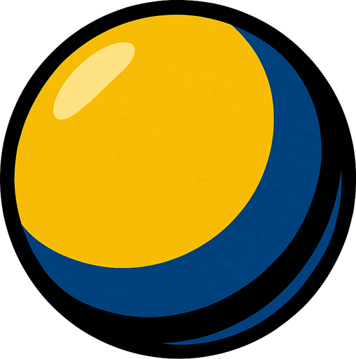 3d gibi duran küre top.
In-Game asset.  2d.  High contrast.  No shadows