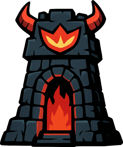 enemyTower.
In-Game asset.  2d.  High contrast.  No shadows