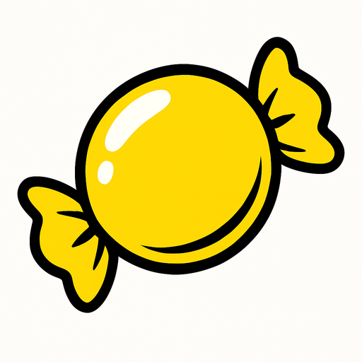candy yellow.
In-Game asset.  2d.  High contrast.  No shadows