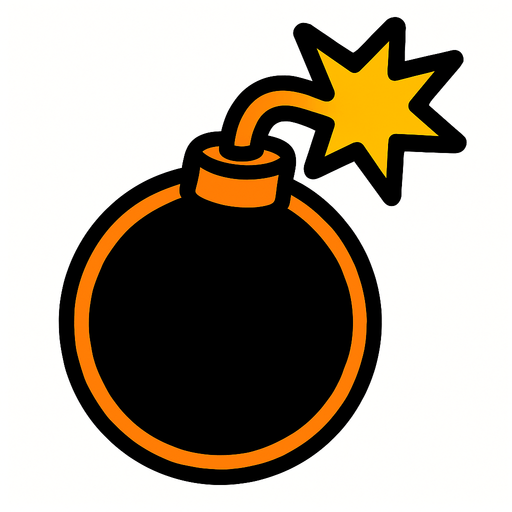 Bomb.
In-Game asset.  2d.  High contrast.  No shadows