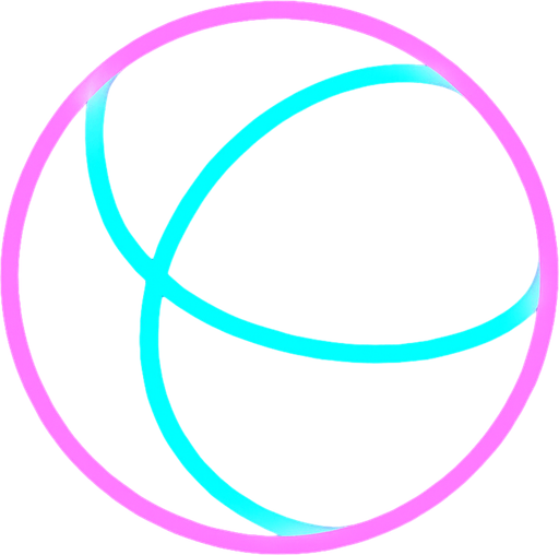 Neon ball.
In-Game asset.  2d.  High contrast.  No shadows