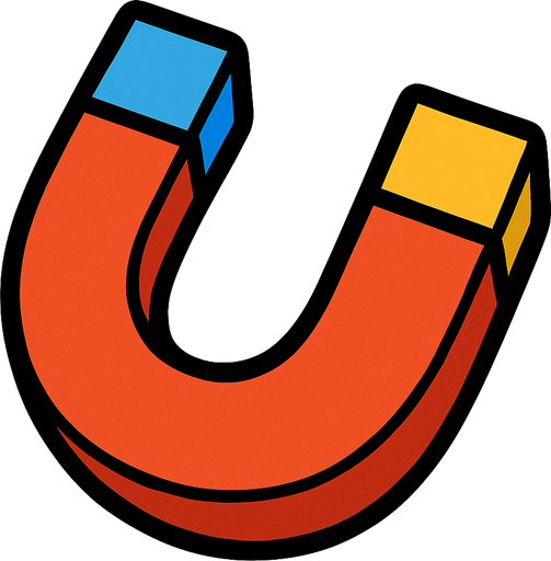 magnet.
In-Game asset.  2d.  High contrast.  No shadows