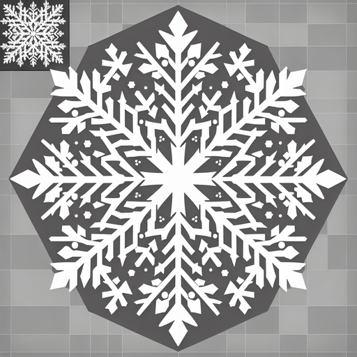basic snowflake. white

Single Game Texture. In-Game asset. 2d. Blank background. High contrast. No shadows.