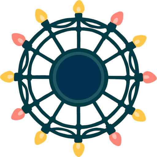 light Decoration top view.
In-Game asset.  2d.  High contrast.  No shadows