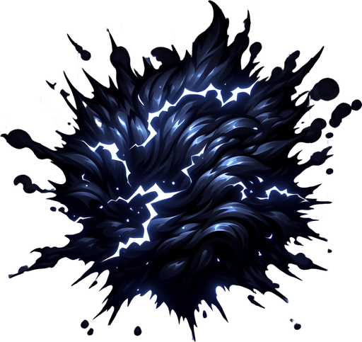dark electric wave explosive.
Single Game Texture.  In-Game asset.  2d.  Blank background.  High contrast.  No shadows
