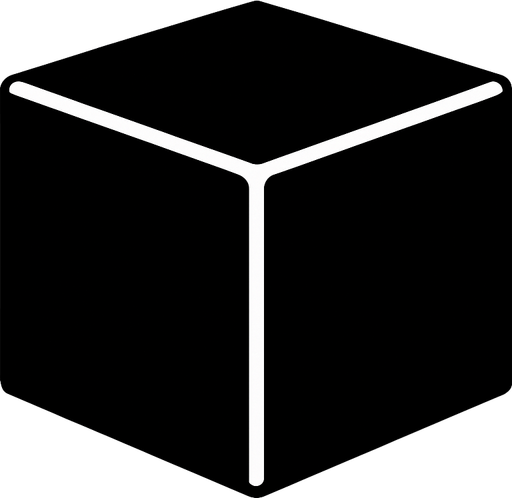 black block.
In-Game asset.  2d.  High contrast.  No shadows