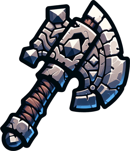 https://www.google.com/url?sa=i&url=https%3A%2F%2Fcryofall.fandom.com%2Fwiki%2FStone_Axe&psig=AOvVaw3xJUeebmFvEdpWSjI8cOsl&ust=1732068916220000&source=images&cd=vfe&opi=89978449&ved=0CBQQjRxqFwoTCJjY7NSp54kDFQAAAAAdAAAAABAE.
Single Game Texture. In-Game asset. 2d. Blank background. High contrast. No shadows.