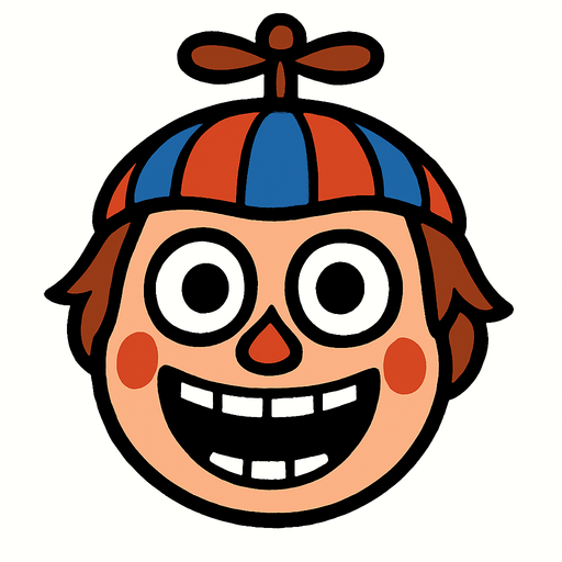 balloon boy head.
In-Game asset.  2d.  High contrast.  No shadows