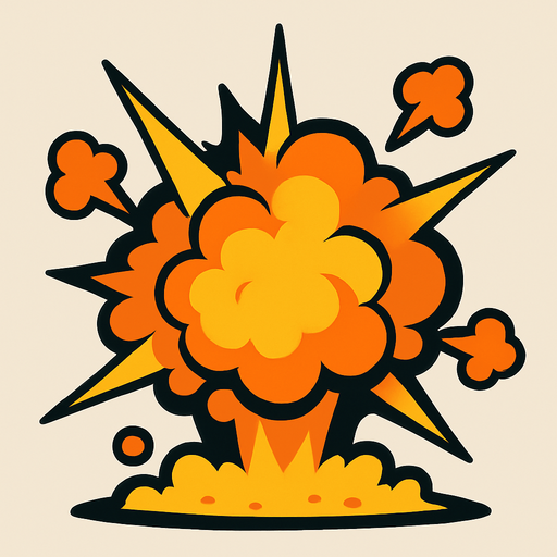 explosion effect.
In-Game asset.  2d.  High contrast.  No shadows