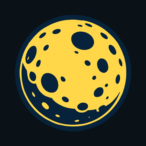 moon.
In-Game asset.  2d.  High contrast.  No shadows