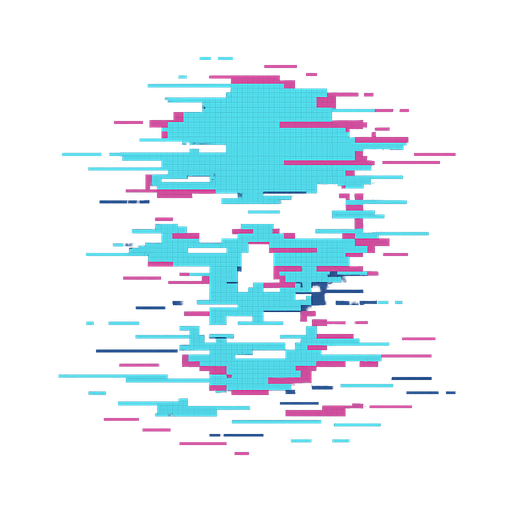 glitch effect by itself.
In-Game asset.  2d.  High contrast.  No shadows