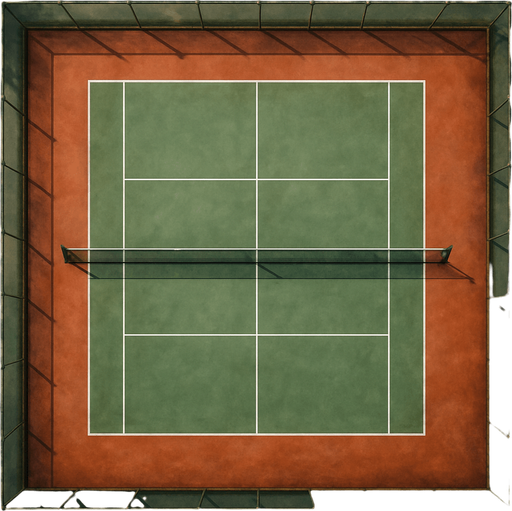 Photorealistic tenniscourt from drone view