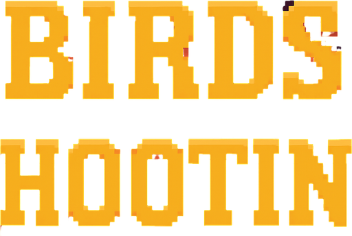 A pixel art sign that says BIRDS SHOOTING.(800x240 size)
No shadows
