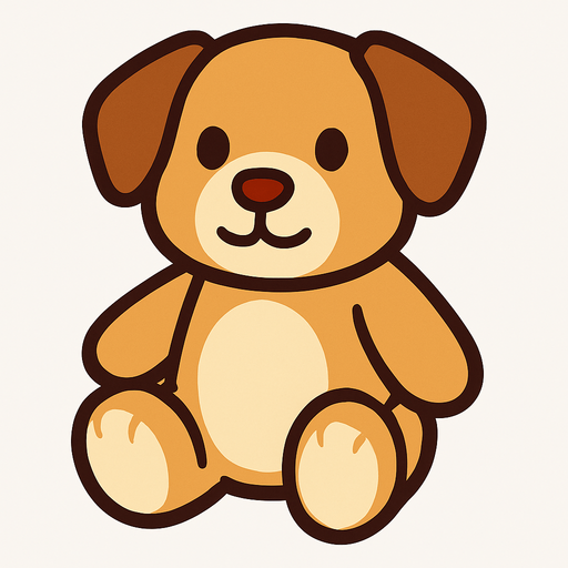 dogPlushie.
In-Game asset.  2d.  High contrast.  No shadows