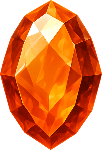 make a orange gem realistic.
In-Game asset.  2d.  High contrast.  No shadows