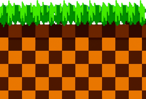 make the typical Sonic 1 floor.
In-Game asset.  2d.  High contrast.  No shadows. 2d
