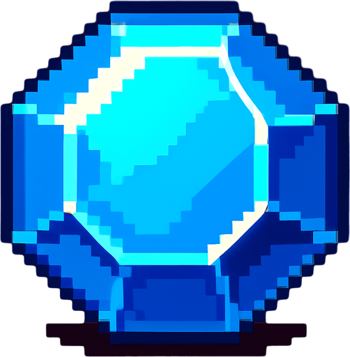 Gema de mina super especial pixart.
In-Game asset.  2d.  High contrast.  No shadows