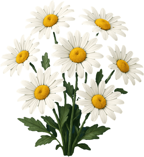 Daisy Bouquet Realistic.
In-Game asset.  2d.  High contrast.  No shadows