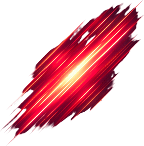 A red glowing line. Bright red core with subtle outer glow. 
Single Game Texture. In-Game asset. 2d. Blank background. High contrast. No shadows.