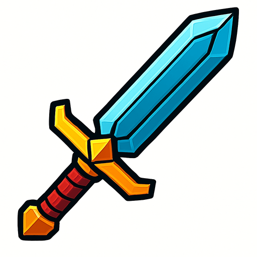 sword.
In-Game asset.  2d.  High contrast.  No shadows