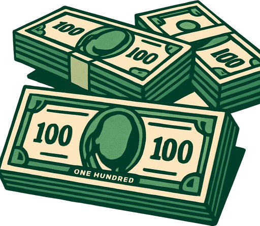 billetes de dolar.
In-Game asset.  2d.  High contrast.  No shadows