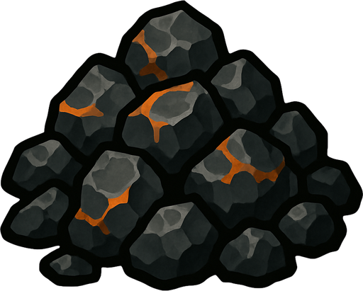 Manganese cevheri - yazısız.
In-Game asset.  2d.  High contrast.  No shadows