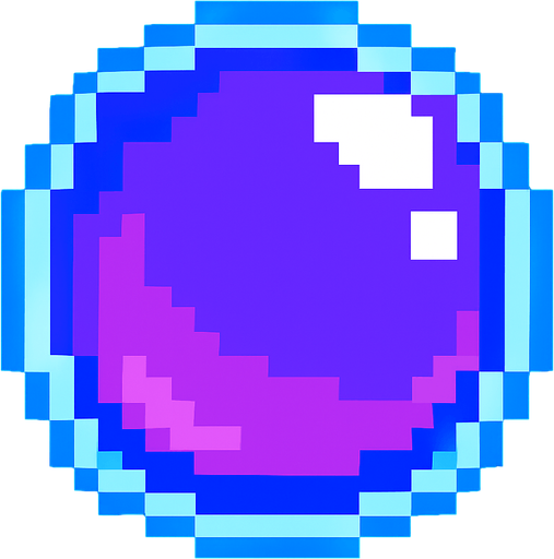 bubble.
In-Game asset.  2d.  High contrast.  No shadows. 8-bit