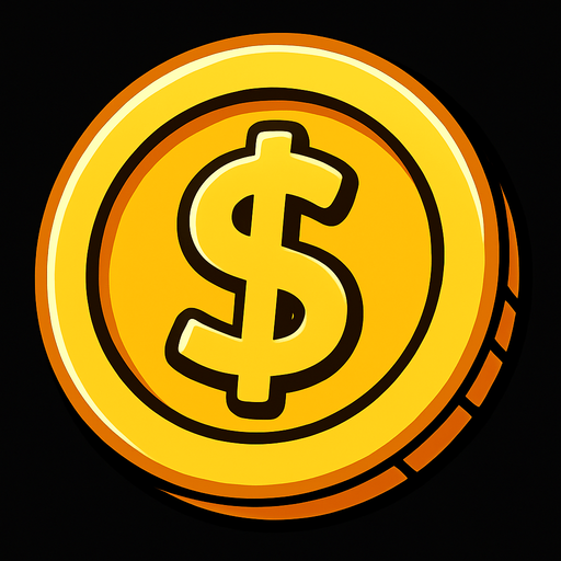 coin.
In-Game asset.  2d.  High contrast.  No shadows