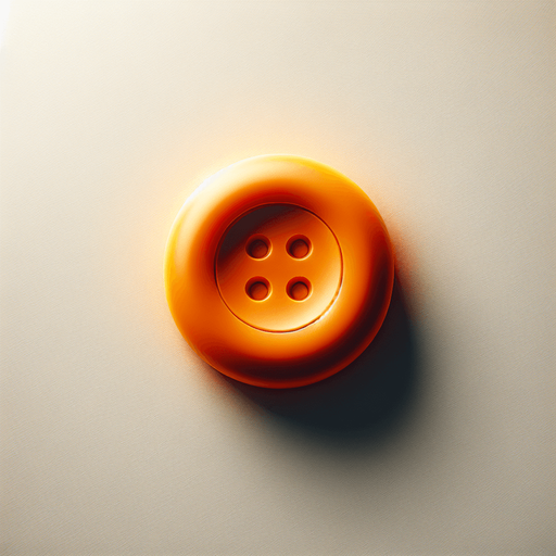 top view of a concave orange button.