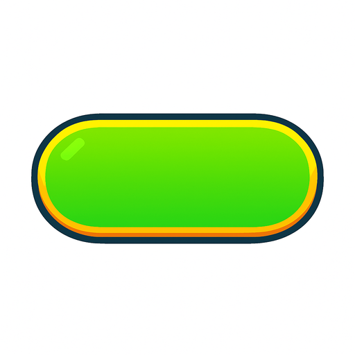boton de inicio ovalado sin texto.
In-Game asset.  2d.  High contrast.  No shadows
