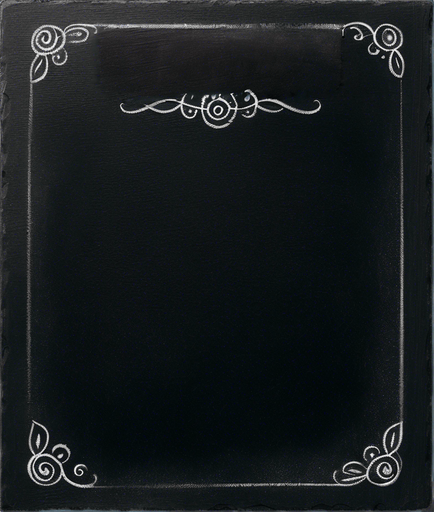 Word "ELIXIR" in chalk. SMALL AND CLOSE TO THE TOP.