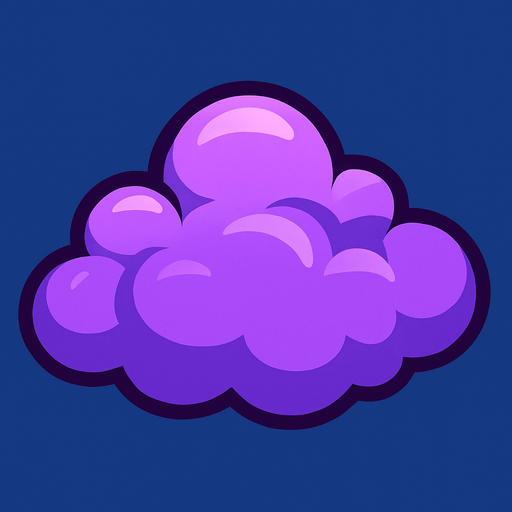 cloud purple.
In-Game asset.  2d.  High contrast.  No shadows