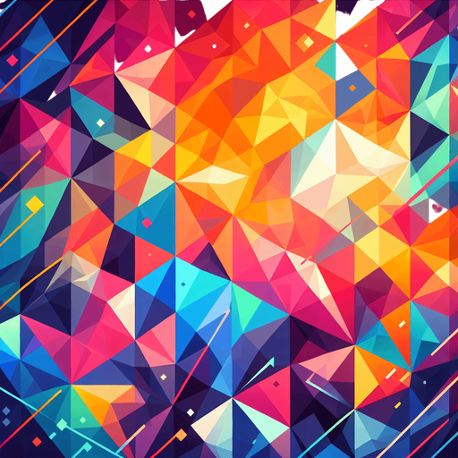 low poly vibrant background.
Single Game Texture.  In-Game asset.  2d.  Blank background.  High contrast.  No shadows