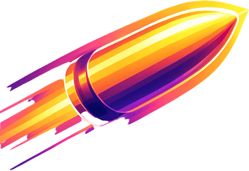 Fullscreen modern App Store art style with futuristic laser bullet, 16:9, high definition. No text captions!