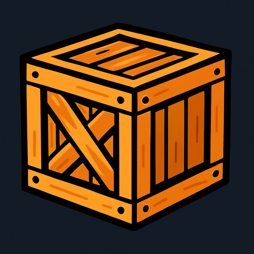 Box.
In-Game asset.  2d.  High contrast.  No shadows