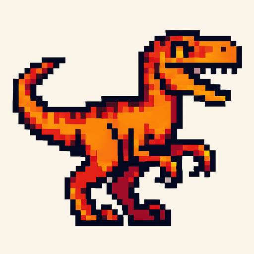 Veliciraptor pixel.
In-Game asset.  2d.  High contrast.  No shadows