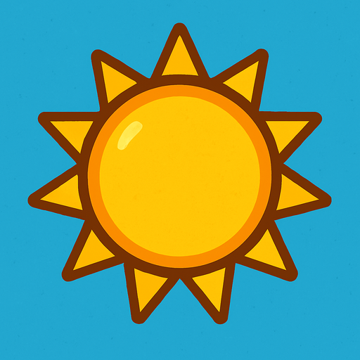 Sunny weather.
In-Game asset.  2d.  High contrast.  No shadows