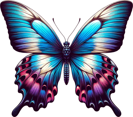 Create a butterfly.
Single Game Texture.  In-Game asset.  2d.  Blank background.  High contrast.  No shadows