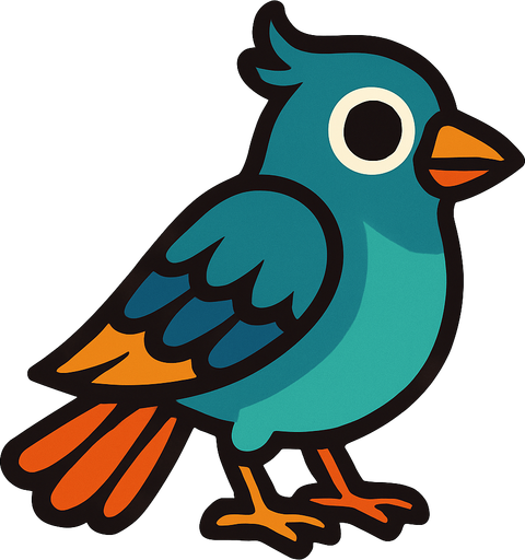 Bird.
In-Game asset.  2d.  High contrast.  No shadows
