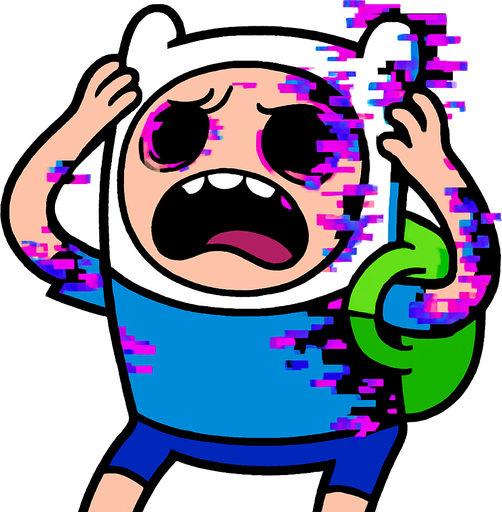 Pibby finn.
In-Game asset.  High contrast.  No shadows